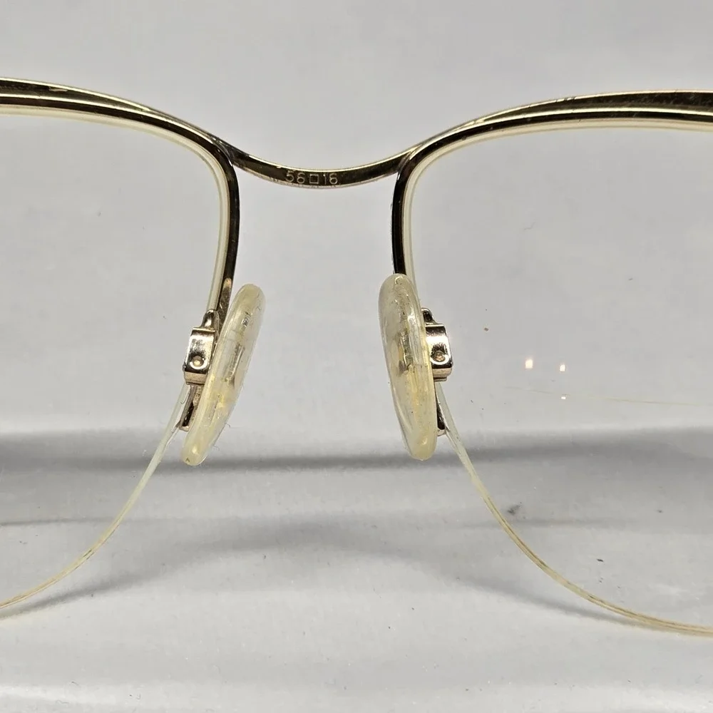 Marchon Ginger Red Marble Half Rim Eyeglass Frames Women‎ 56[]16 130 Japan